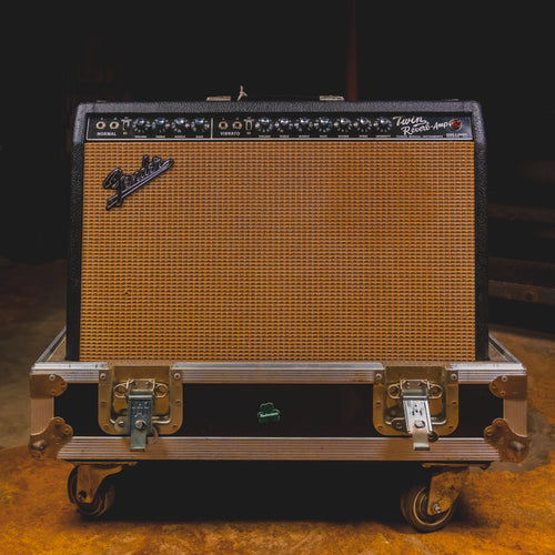 1965 Fender Twin Reverb Guitar Combo Tube Amplifier w/Calzone Case - Used