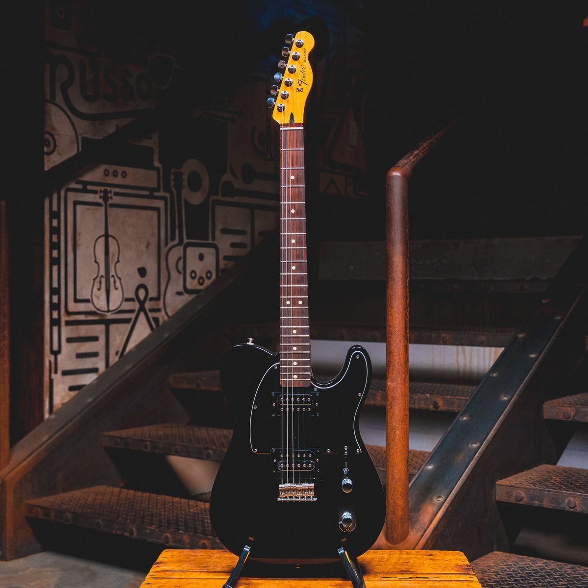 2016 Fender Standard Telecaster HH Electric Guitar, Black w/ Gig Bag - Used