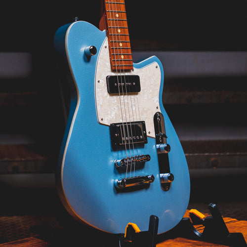 2019 Reverend Double Agent Electric Guitar, Metallic Silver Freeze w/ HSC - Used