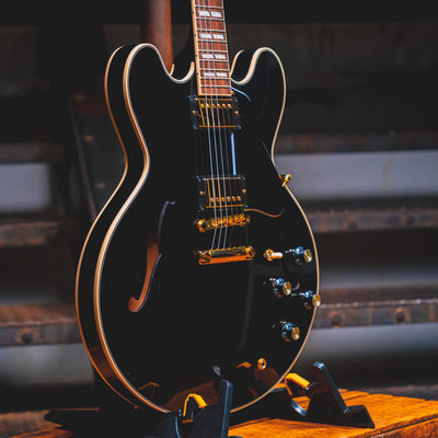 2023 Gibson ES-345 Electric Guitar, Ebony w/ Gold Hardware and OHSC - Used