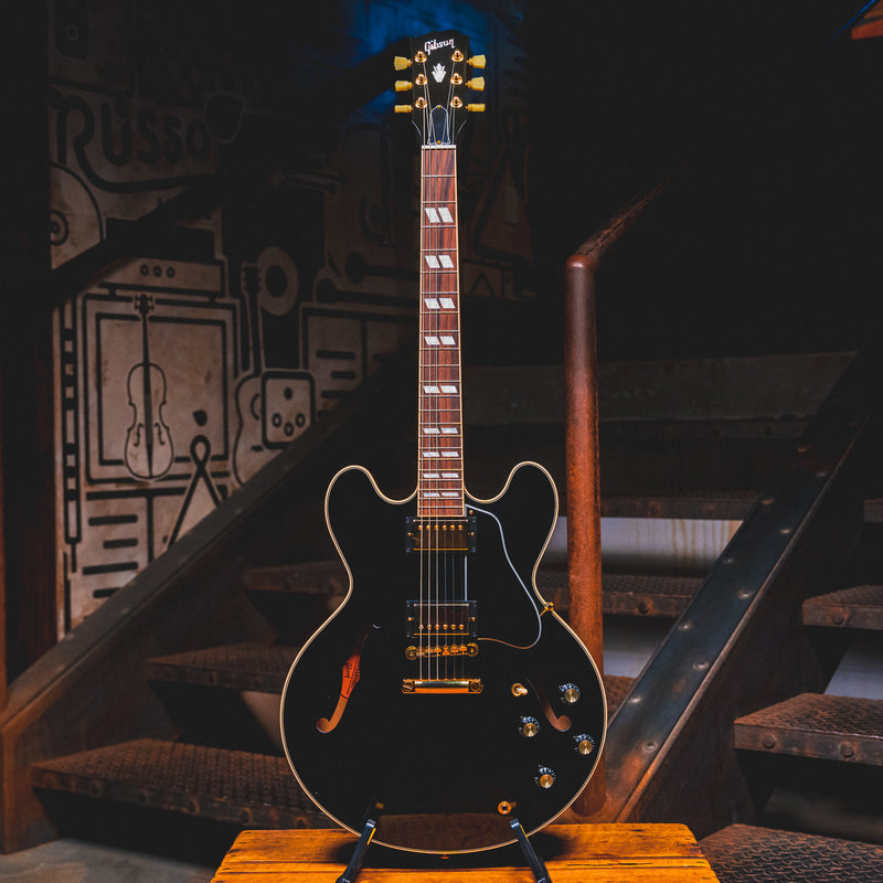 2023 Gibson ES-345 Electric Guitar, Ebony w/ Gold Hardware and OHSC - Used