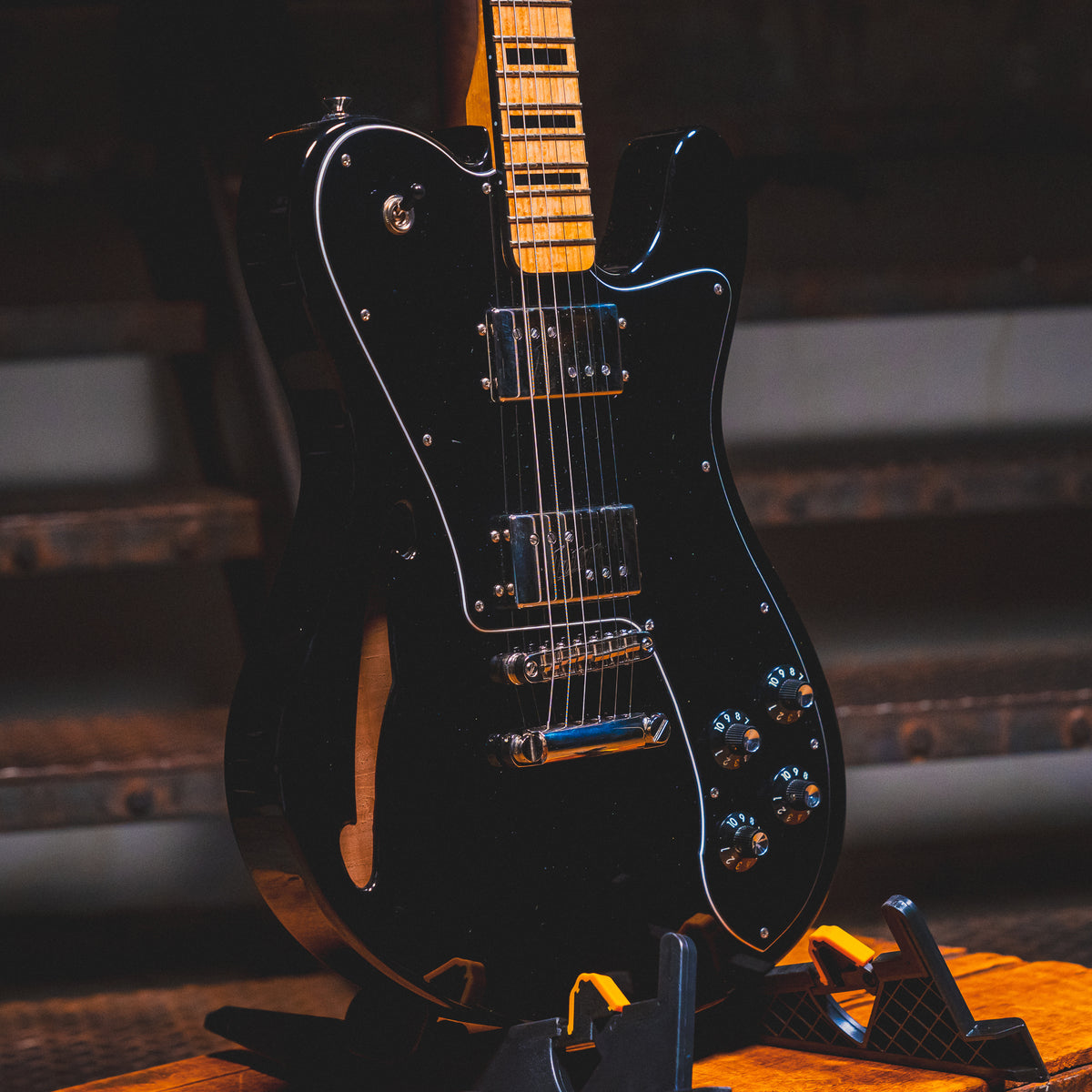 2022 Bilt ESG Electric Guitar, Black w/ OHSC - Used