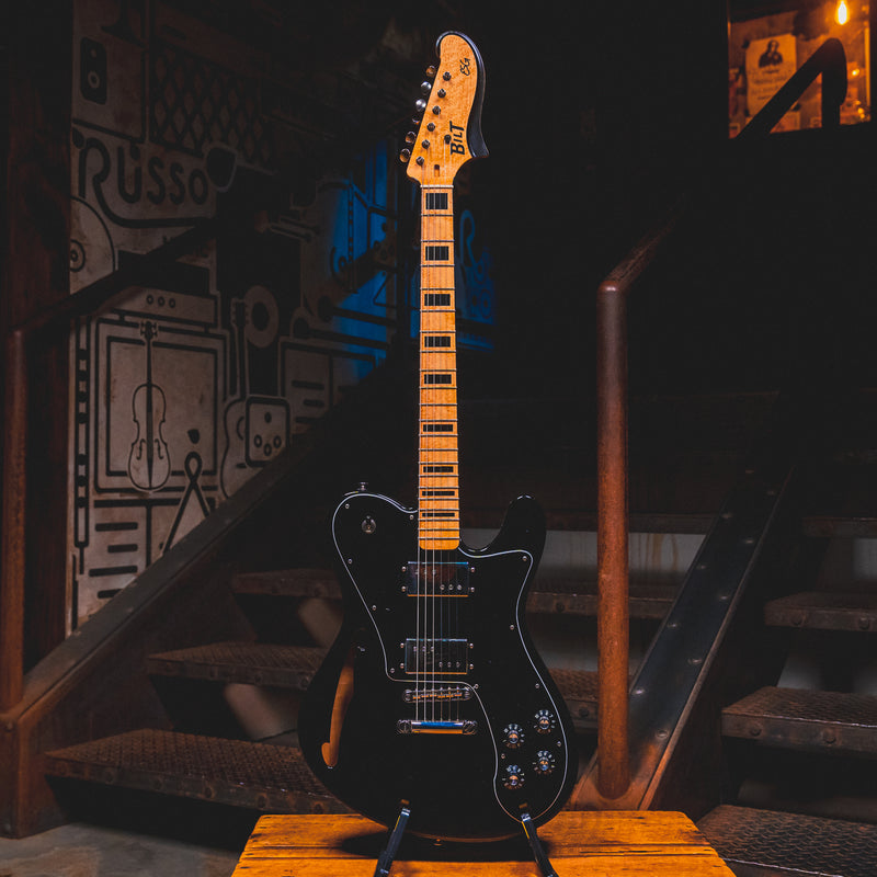 2022 Bilt ESG Electric Guitar, Black w/ OHSC - Used