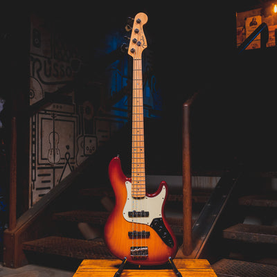 2008 Fender American Deluxe Jazz Bass Guitar, Tobacco Sunburst w/ OHSC - Used