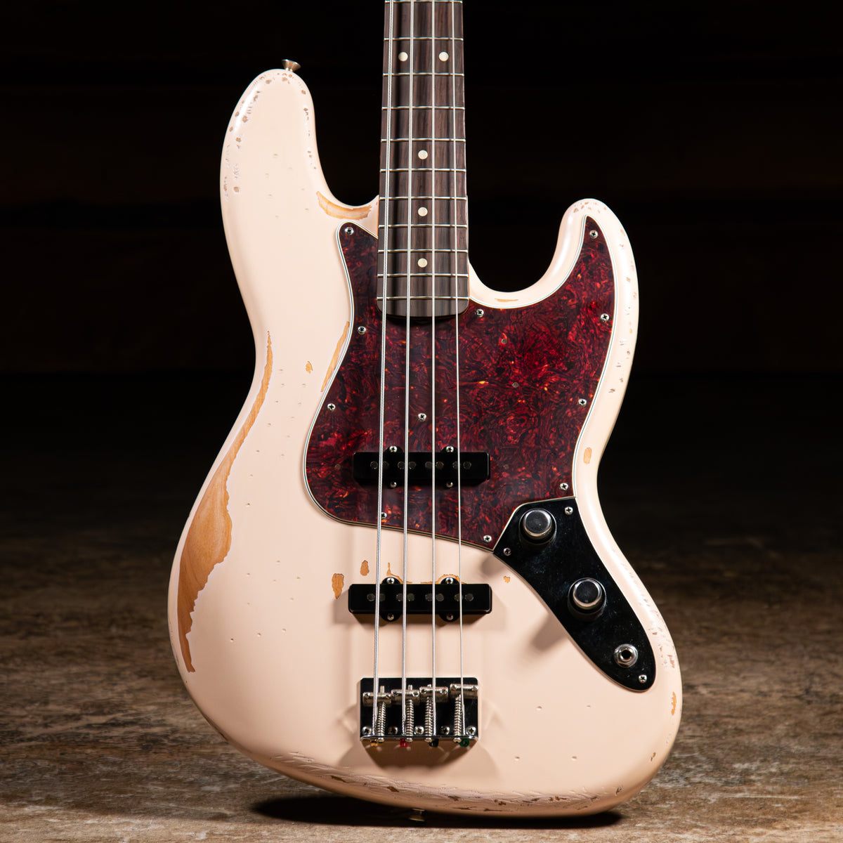 2022 Fender Flea Artist Series Jazz Bass, Road Worn Shell Pink W/HSC - Used