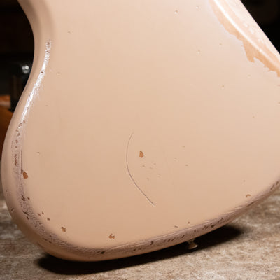 2022 Fender Flea Artist Series Jazz Bass, Road Worn Shell Pink W/HSC - Used