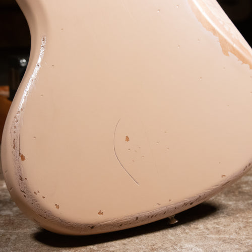 2022 Fender Flea Artist Series Jazz Bass, Road Worn Shell Pink W/HSC - Used