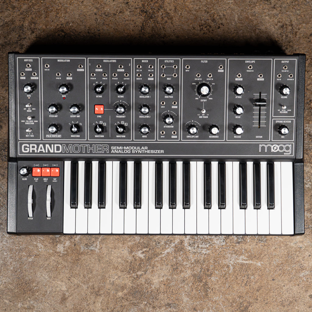 Moog Grandmother Dark Semi-Modular Analog Synthesizer w/PSU - Used