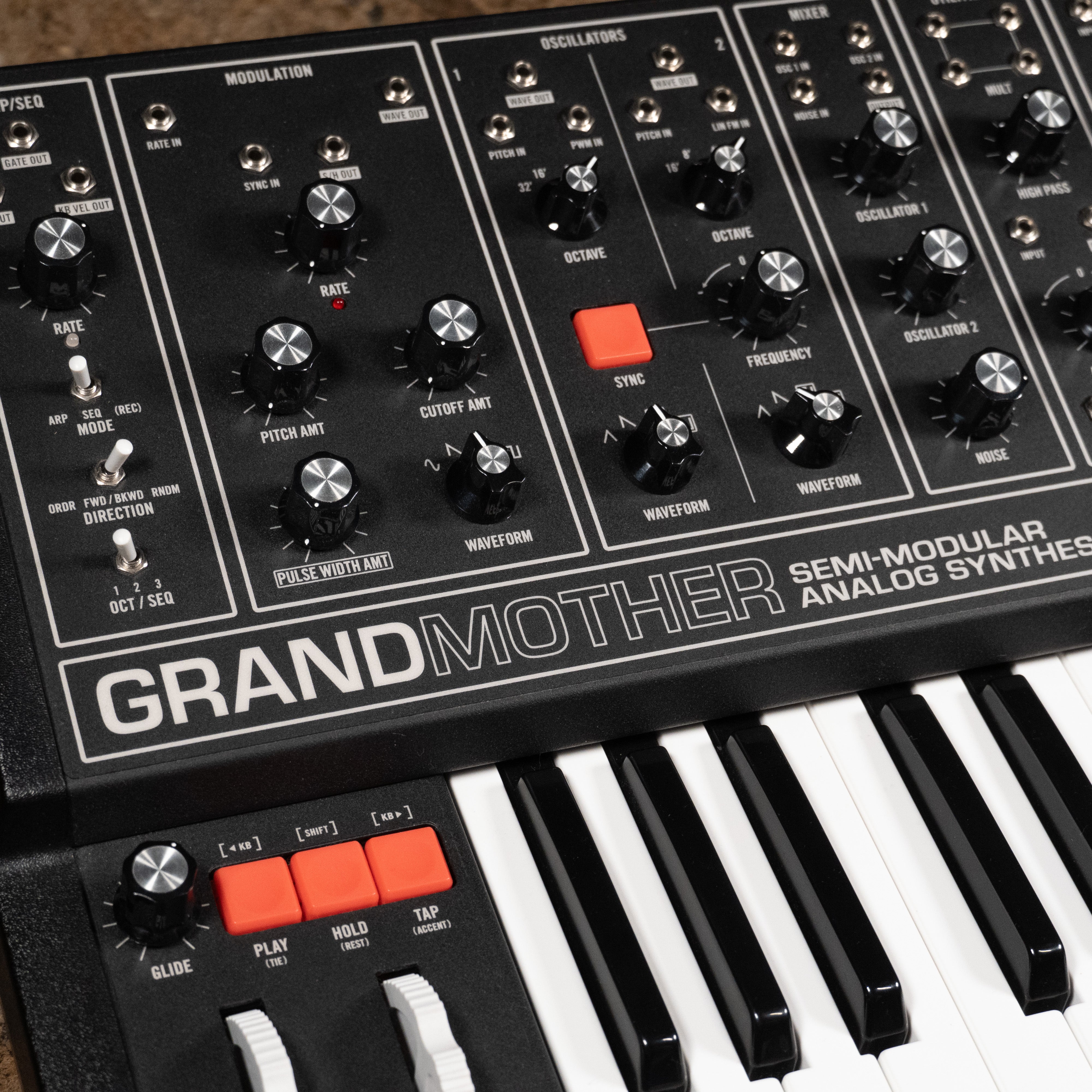 Moog Grandmother Dark Semi-Modular Analog Synthesizer w/PSU - Used