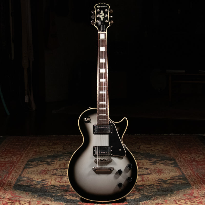 2015 Epiphone Les Paul Custom Pro Electric Guitar, Silverburst - Used
