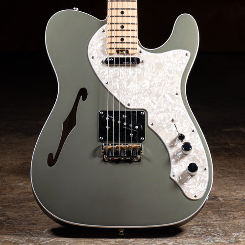 2019 Fender American Elite Telecaster Thinline Electric Guitar, Satin Jade Pearl w/OHSC - Used
