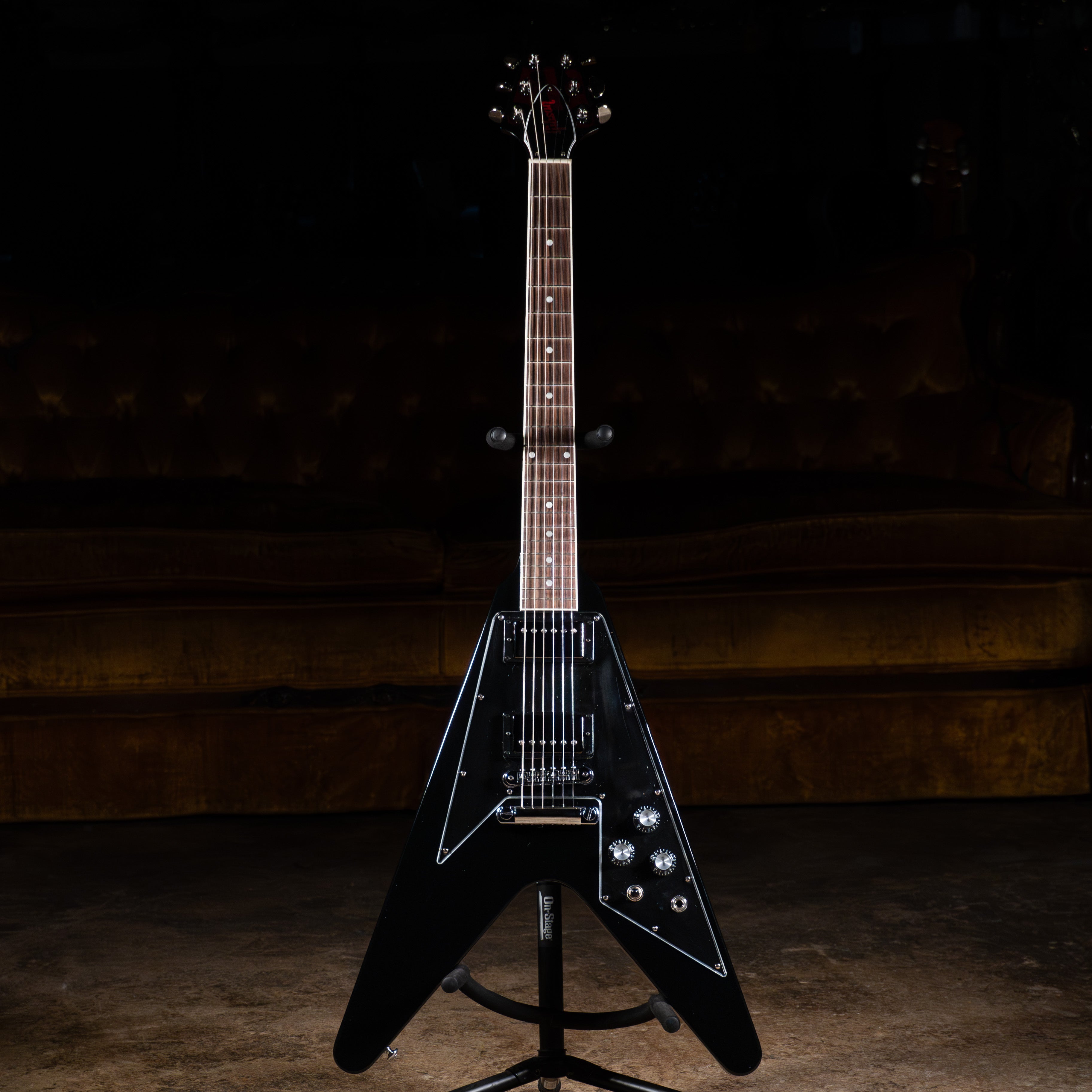 2021 Gibson '70s Flying V Electric Guitar, Mirror Pickguard, Ebony