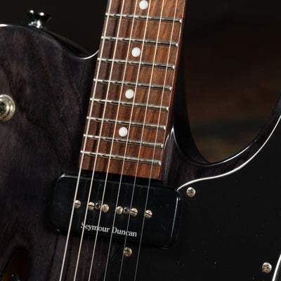 2010 Fender JA-90 Jim Adkins Telecaster Thinline Electric Guitar, Ebony Transparent - Used