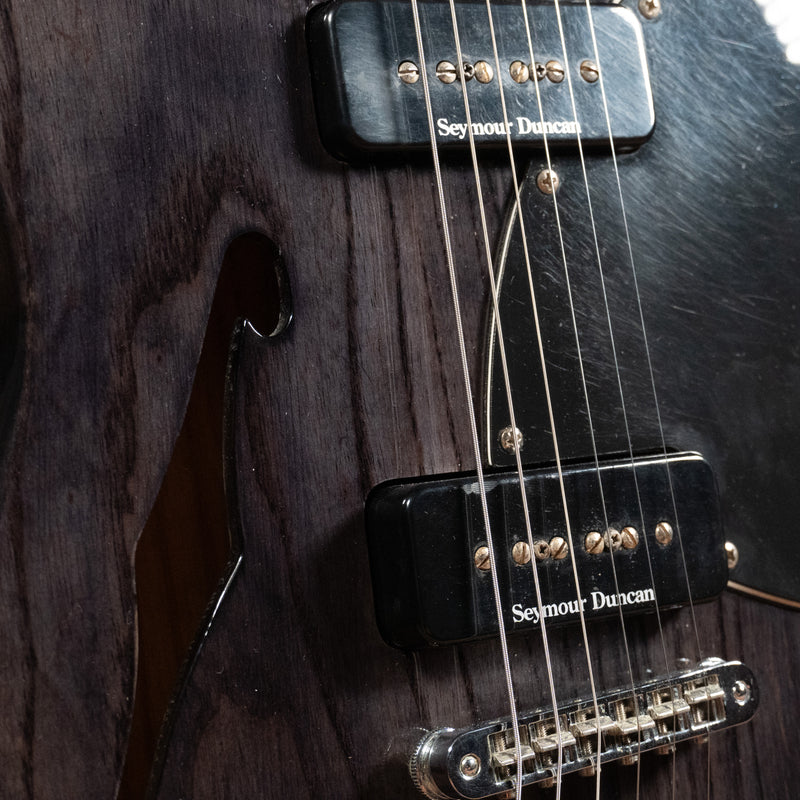 2010 Fender JA-90 Jim Adkins Telecaster Thinline Electric Guitar, Ebony Transparent - Used