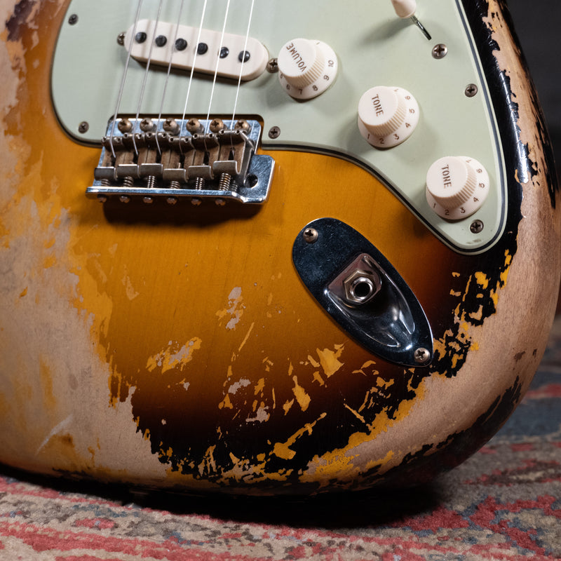 2022 Fender Custom Shop LTD '60 Dual Mag II Stratocaster, Super Heavy Relic Faded Aged 3-Color Sunburst - Used