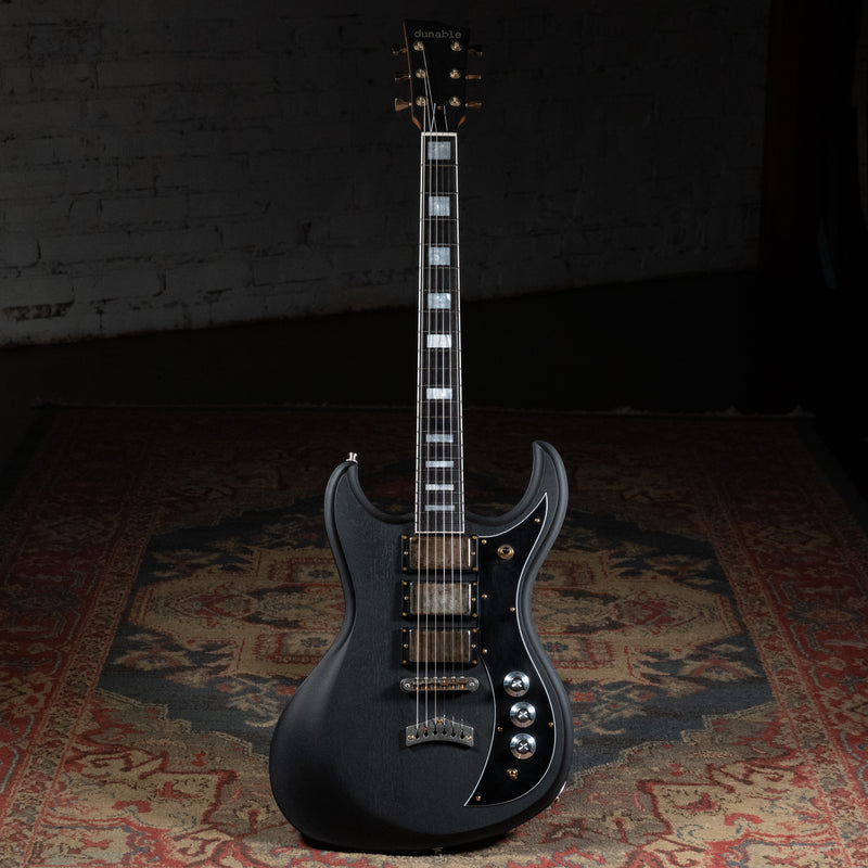 2023 Dunable Custom Shop Gnarwhal Triple Pickup Electric Guitar, Black Satin w/OHSC - Used