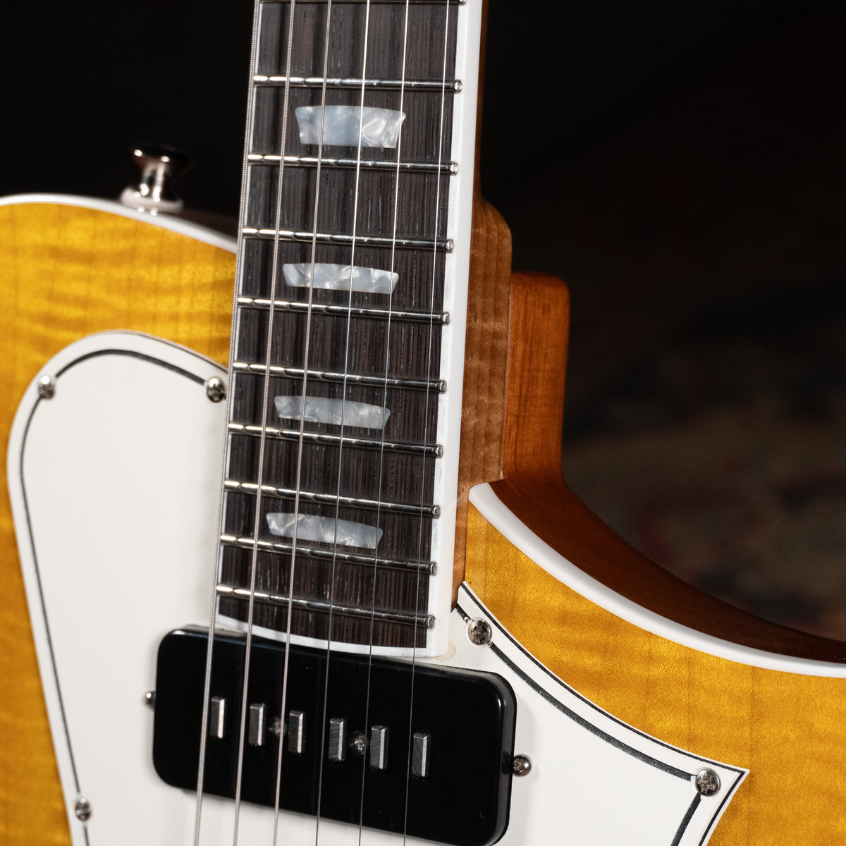 2023 Kauer Korona Electric Guitar, Stapletop P90s, Lemonburst w/OGB