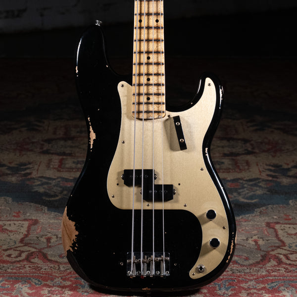 Corda Mobile Nera Per Chitarra Jazz - Ricambio Aftermarket Stile Vintage Con Coda Fissa DJGTPB