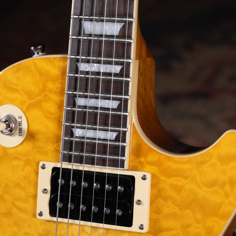 2006 Epiphone Les Paul Classic Quilt Top Electric Guitar, Honey Burst - Used