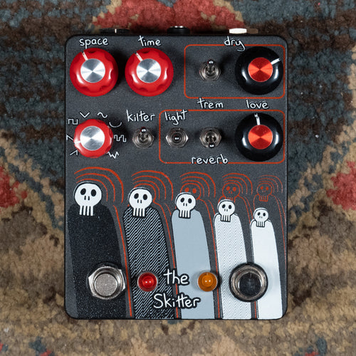 Champion Leccy Skitter V2 Reverb and Tremolo Effect Pedal, Black - Used