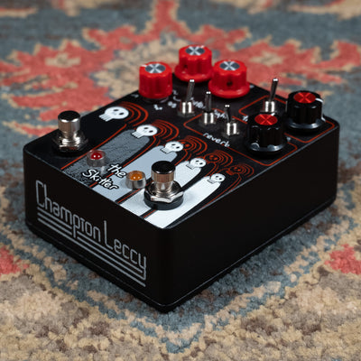 Champion Leccy Skitter V2 Reverb and Tremolo Effect Pedal, Black - Used