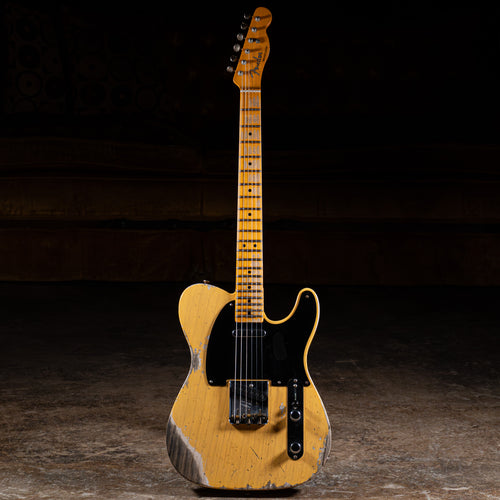 2021 Fender Custom Shop 70th Anniversary Broadcaster Heavy Relic Electric Guitar, Butterscotch Blonde w/ OHSC - Used