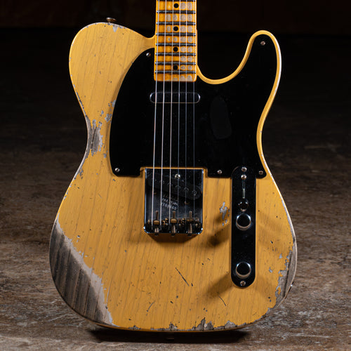2021 Fender Custom Shop 70th Anniversary Broadcaster Heavy Relic Electric Guitar, Butterscotch Blonde w/ OHSC - Used
