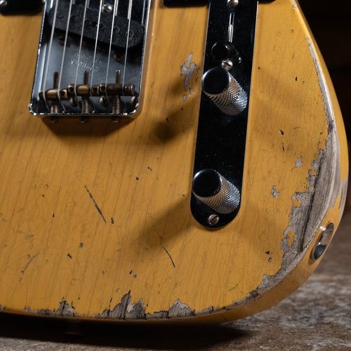 2021 Fender Custom Shop 70th Anniversary Broadcaster Heavy Relic Electric Guitar, Butterscotch Blonde w/ OHSC - Used