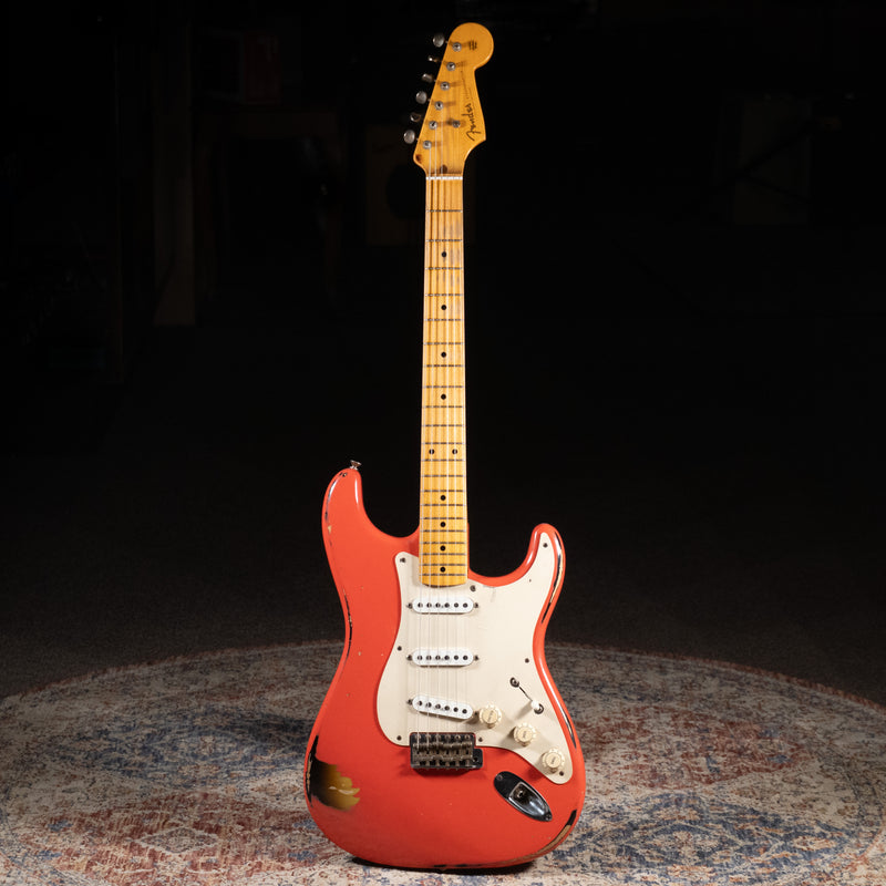2013 Fender Custom Shop ‘55 Stratocaster Relic Guitar, Fiesta Red Over 3-Color Sunburst w/OHSC - Used