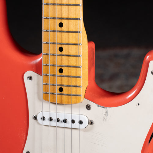 2013 Fender Custom Shop ‘55 Stratocaster Relic Guitar, Fiesta Red Over 3-Color Sunburst w/OHSC - Used