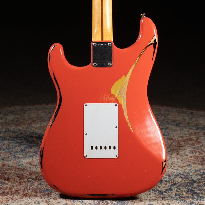 2013 Fender Custom Shop ‘55 Stratocaster Relic Guitar, Fiesta Red Over 3-Color Sunburst w/OHSC - Used
