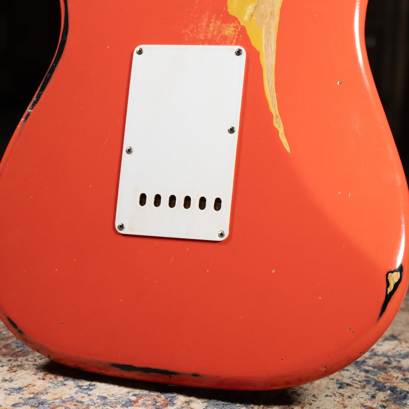 2013 Fender Custom Shop ‘55 Stratocaster Relic Guitar, Fiesta Red Over 3-Color Sunburst w/OHSC - Used