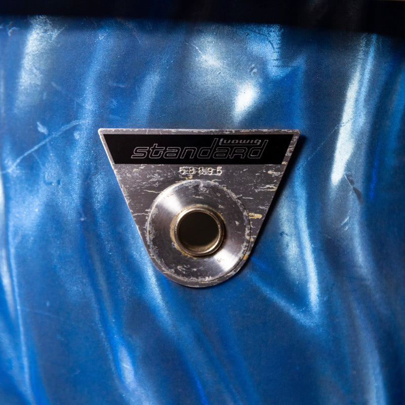 Ludwig Standard S-300 Drum Kit, Blue Satin Flame Rewrap w/ Aluminum Snare - Used