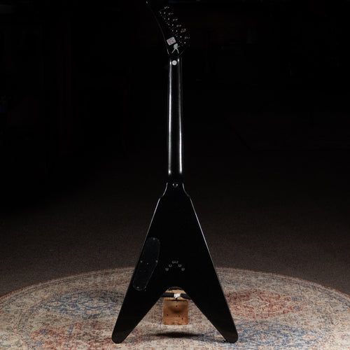 2022 Epiphone Dave Mustaine Flying V Custom Electric Guitar, Black Metallic w/ HSC - Used