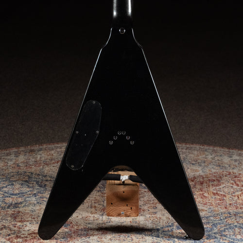 2022 Epiphone Dave Mustaine Flying V Custom Electric Guitar, Black Metallic w/ HSC - Used