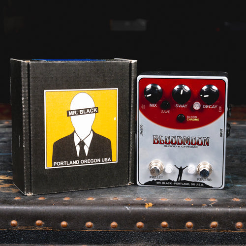 Mr. Black BloodMoon, Blood and Chrome Reverb Effect Pedal w/Box - Used