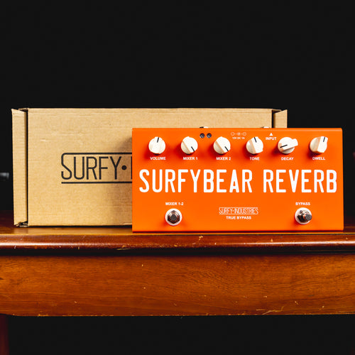 Surfy Industries SurfyBear Compact Reverb Effect Pedal w/Box & Power Supply, Fiesta Red - Used
