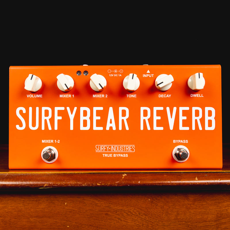 Surfy Industries SurfyBear Compact Reverb Effect Pedal w/Box & Power Supply, Fiesta Red - Used