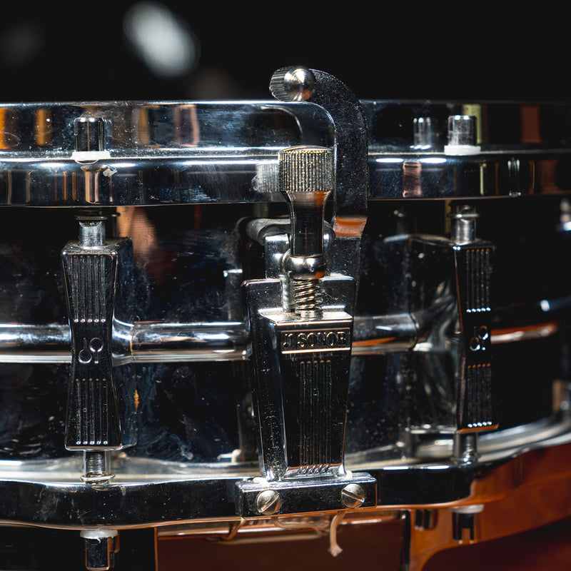 1993 Sonor D-500 Reissue 5"x14" Snare Drum w/Hella Hoops, Chrome - Used