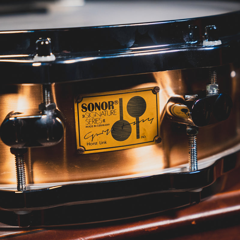 1996 Sonor Horst Link HLD 594 Bronze 14”x4” Snare Drum w/ Enduro Case - Used