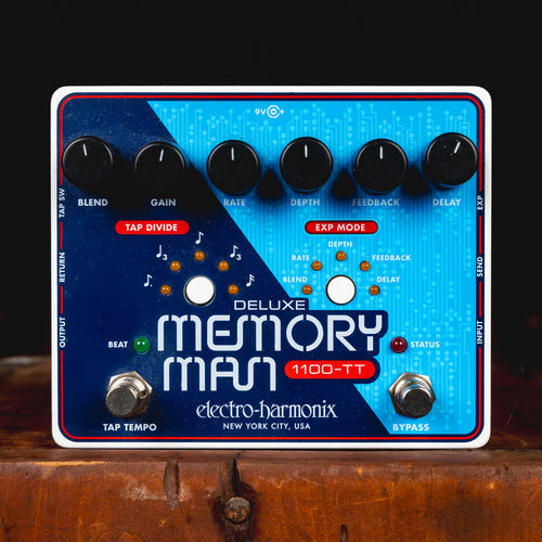 Electro-Harmonix Memory Man Deluxe 1100-TT Delay Effect Pedal w/Box - Used