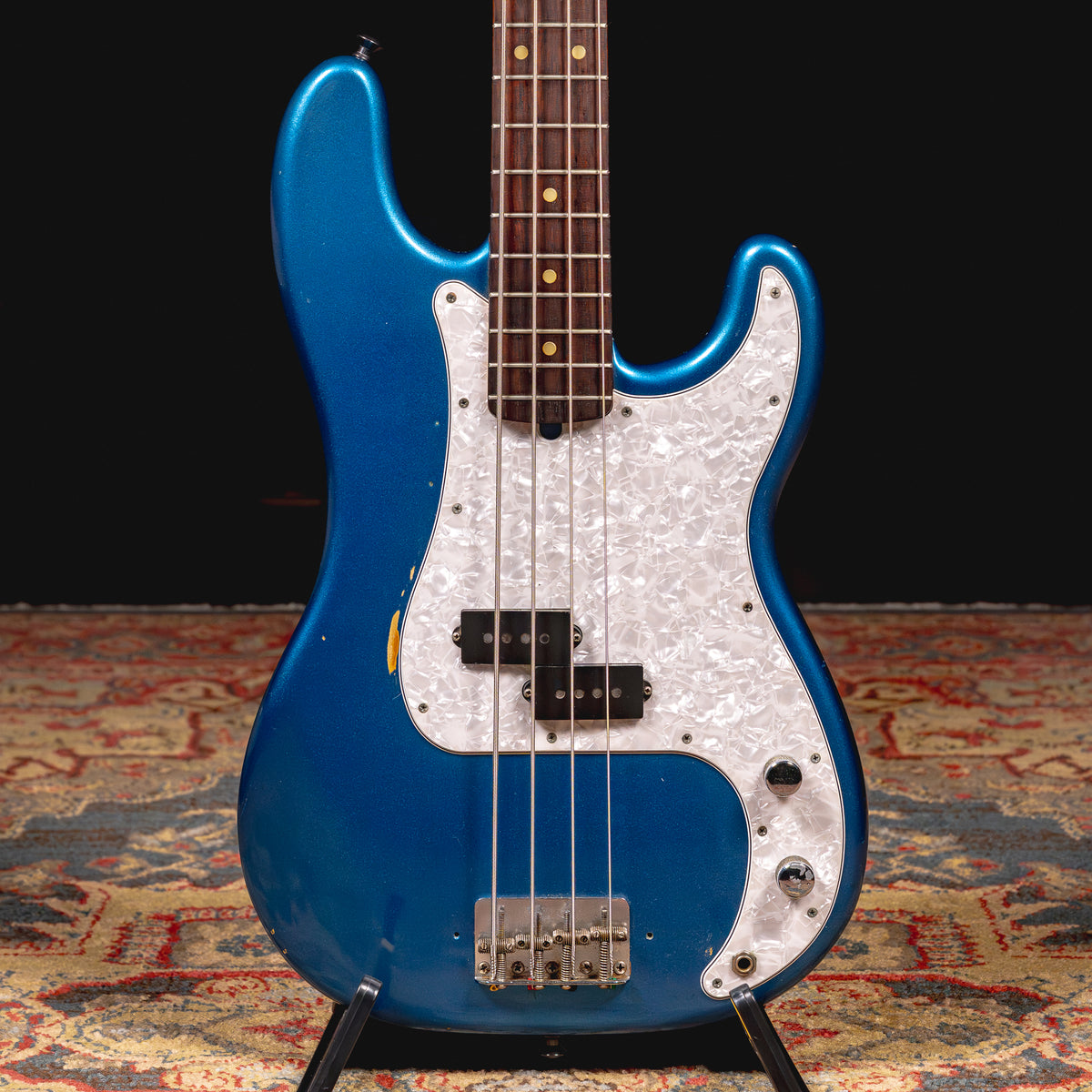 1965 Fender Precision Bass Guitar w/HSC, Lake Placid Blue - Used