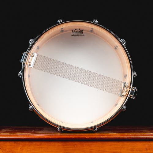 '90s Pearl 14 x 16.5" Master Custom Maple Snare Drum, Piano Black w/Box - Used