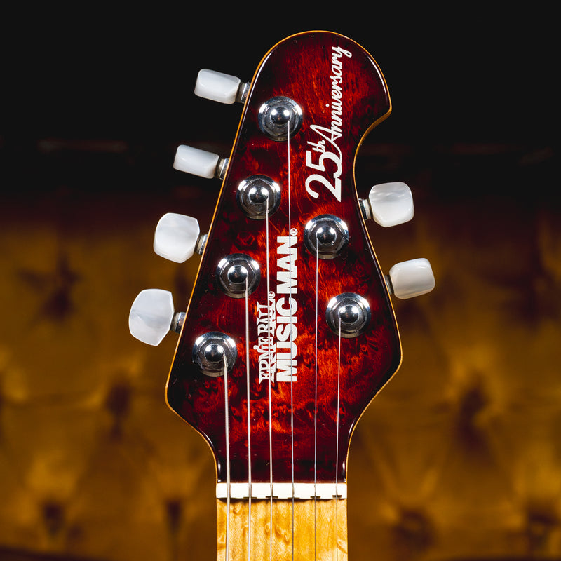 2009 Music Man 25th Anniversary Hardtail Electric Guitar, Trans Red Burst w/OHSC - Used