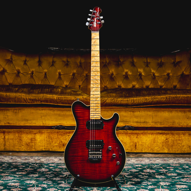 2009 Music Man 25th Anniversary Hardtail Electric Guitar, Trans Red Burst w/OHSC - Used