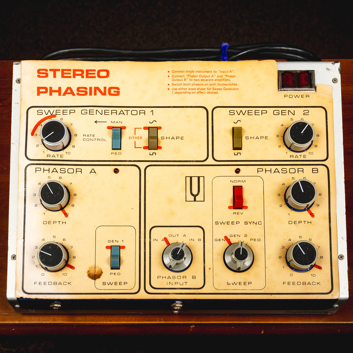1976 MU-TRON Bi-Phase Effect w/Paper Overlays - Used
