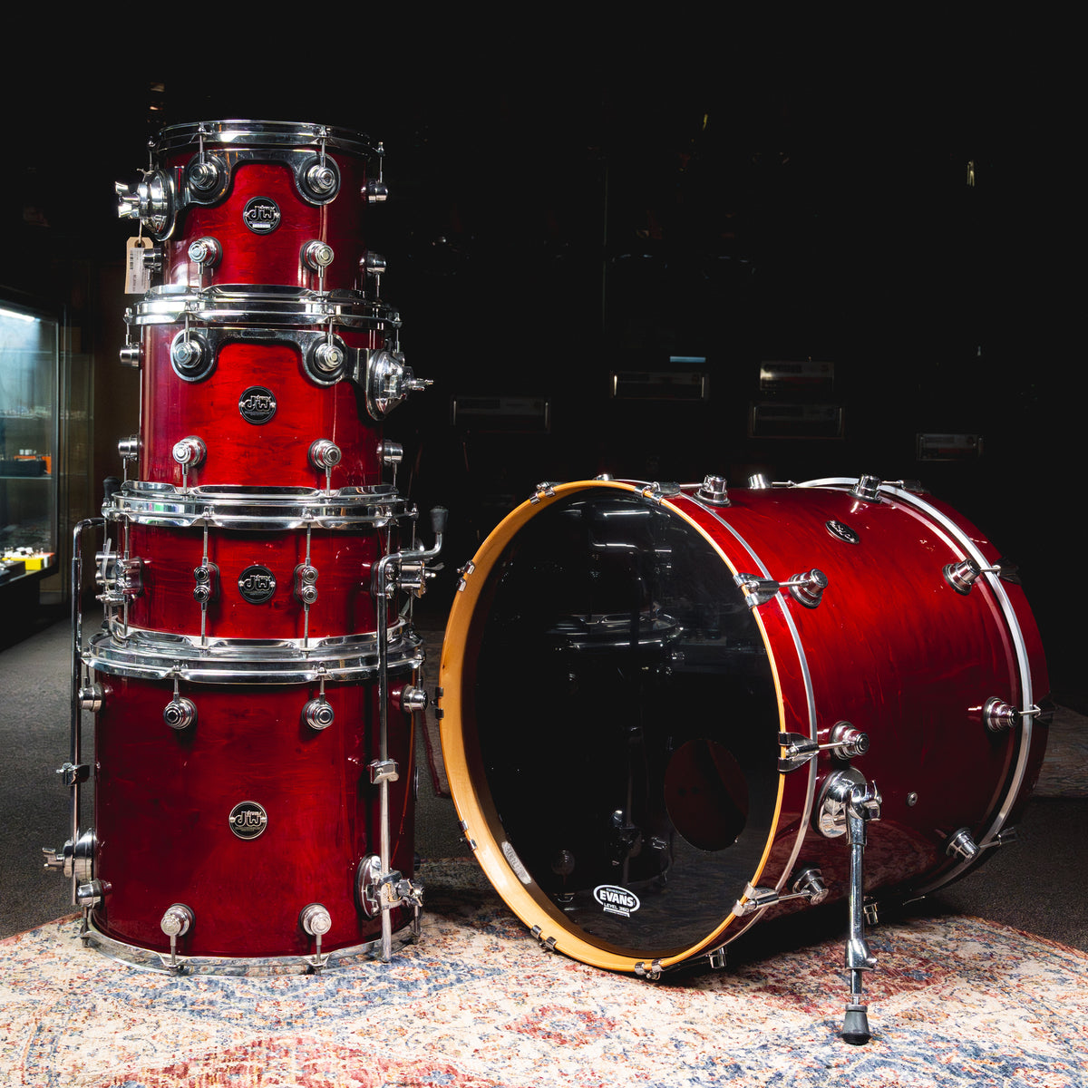 Drum Workshop Performance Series 4-Piece Maple Drum Kit w/Matching Snare, Cherry - Used