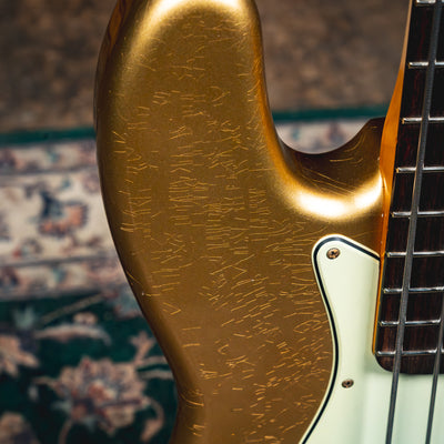 2025 Fender Custom Shop '63 Jazz Bass Journeyman Relic, Aztec Gold w/OHSC - Used