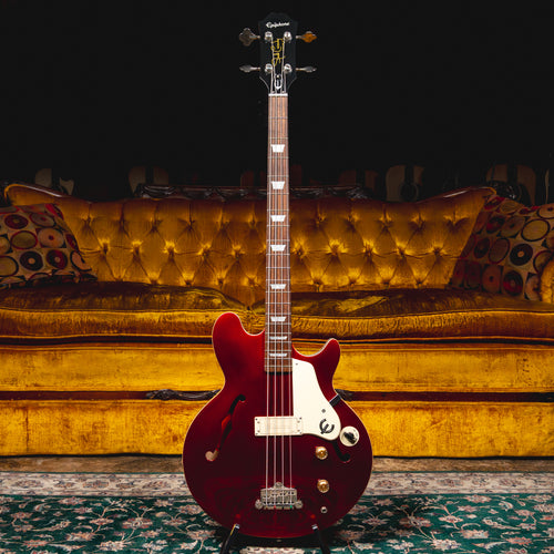 2022 Epiphone Jack Casady Electric Bass Guitar, Sparkling Burgundy w/ OHSC - Used