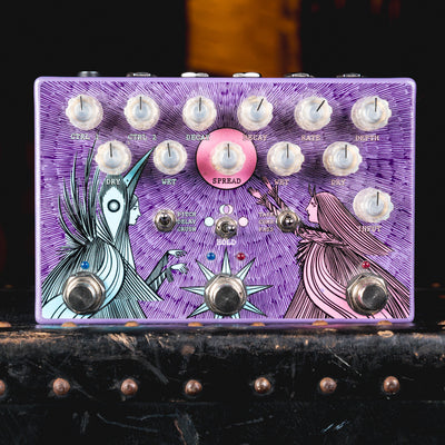 Old Blood Noise Endeavors Dark Light Dual Reverb Effect Pedal, Purple - Used